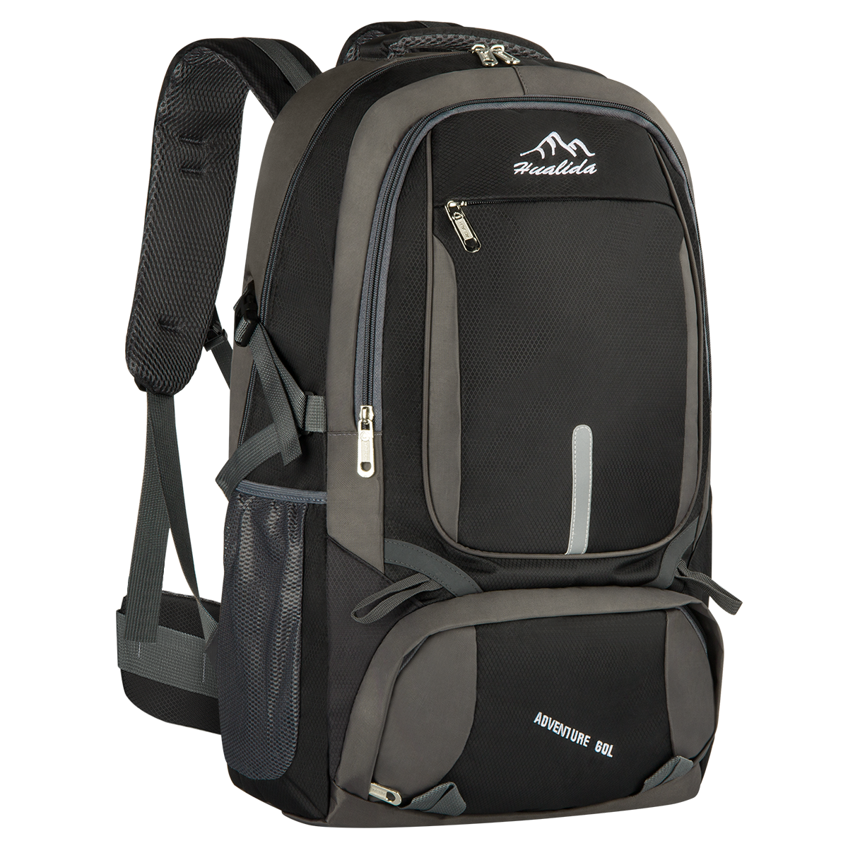 60L Hiking Backpack with Shoes Compartment, Lightweight Travel Daypack