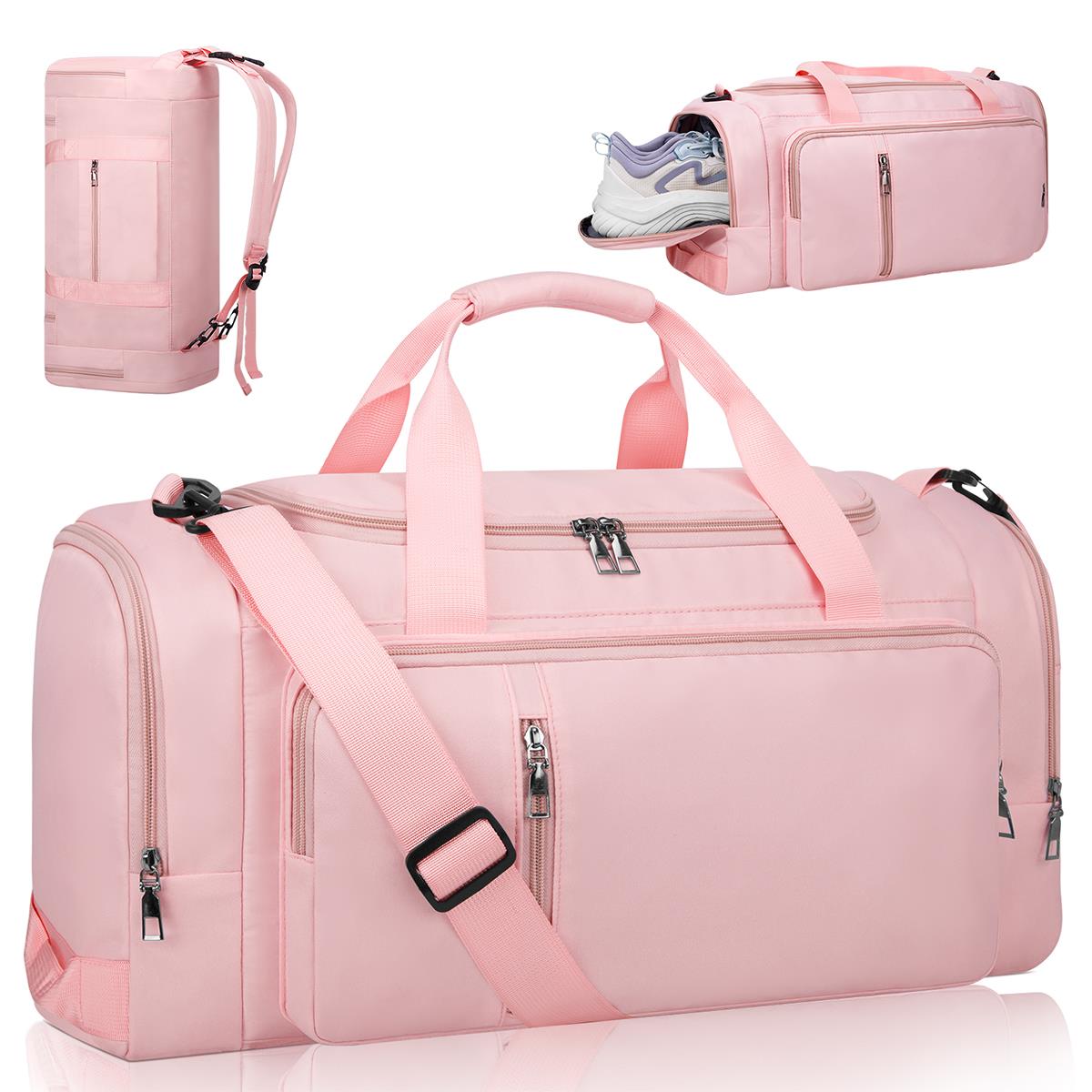 Gym Bag for Men with Shoes Compartment and Wet Pocket Convertible Duffle Bag