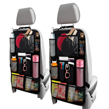 Car Backseat Organizer with tablet holder,2Pcs Kick Mats Back Seat Protector