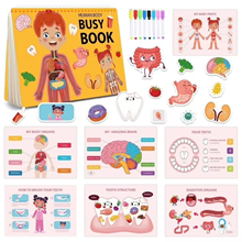 Montessori Busy Book for Kids, Human Body Anatomy Book for Toddlers