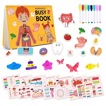Montessori Busy Book for Kids, Human Body Anatomy Book for Toddlers