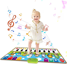 Kids Musical Piano Mats with Multiple Music Sounds,Musical Toys Baby Floor Piano Keyboard Mat