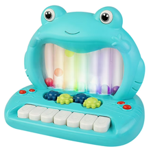 Piano Toy Keyboard with Songs Sounds Lights, Baby and Toddler Toys, Blowing Ball Frog Piano