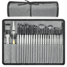 Acrylic Paint Brushes Set, 24Pcs Round Pointed Tip Artist Paintbrushes for Acrylic Oil