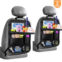 Ultimate Car Backseat Organizer 2 Pack, Foldable Tray